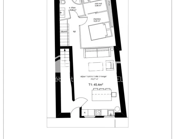 appartement plateau à rénover entièrement dans maison de ville idéal investisseur