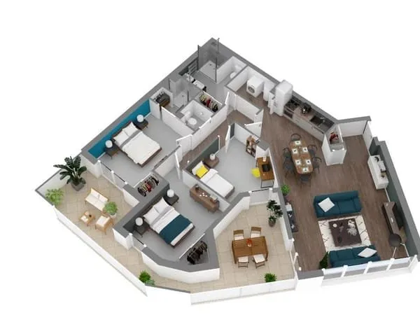 Appartement 4 pièces 92 m²