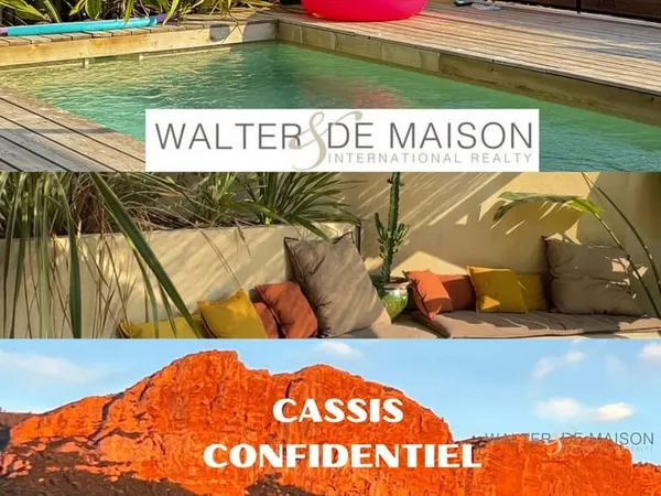 Cassis Villa contemporaine piscine, vue Cap Canaille, port à pieds