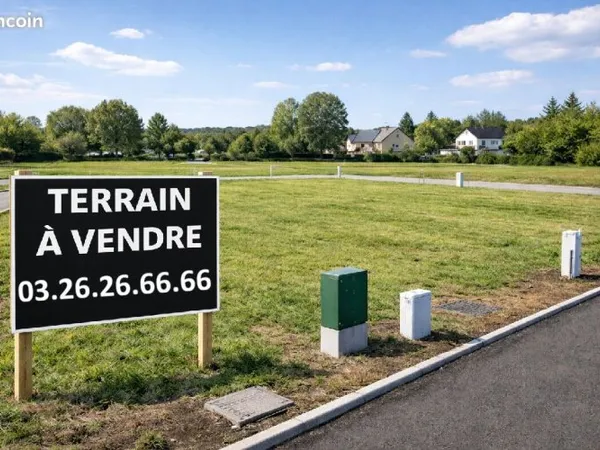 Terrain 1 000 m² Loisy Sur Marne