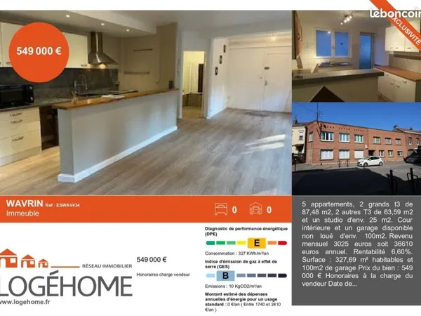 Immeuble 5 pièces 325 m²