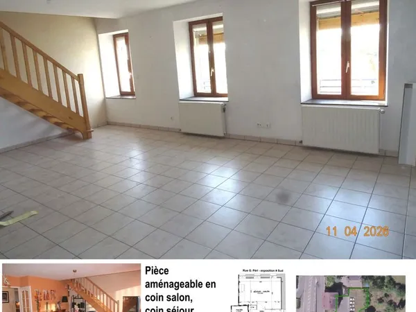 F4 en duplex 104 / 120 m² exposé Sud