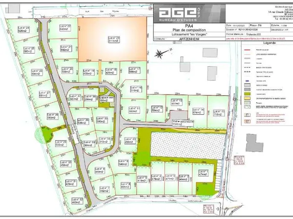 Terrain en lotissement 724 m²