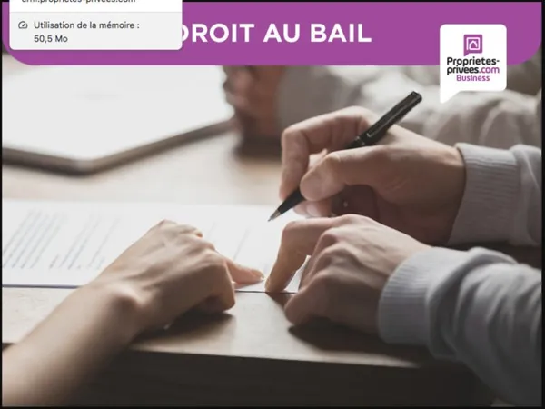 GOUVIEUX - TRAITEUR, CESSION DE BAIL , LOCAL 50 M², EXTRACTION