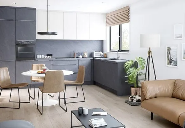 Appartement 3 pièces spacieux avec terrasse et jardin.