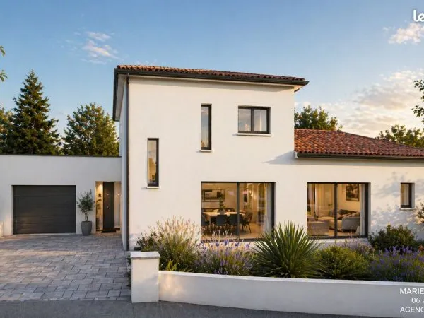 Maison à étage avec suite parentale, dressing et garage sur terrain de 796 m² proche écoles à Bouloc