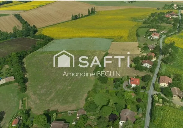 Terrain viabilisé à 3min de l'Isle-Jourdain