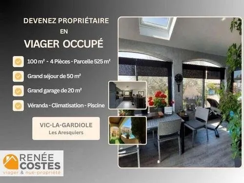 Viager occupé - H75 ans - VIC LA GARDIOLE (34110)