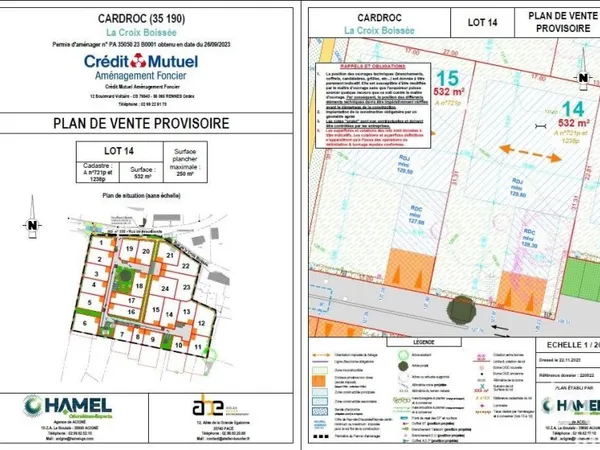 Vente Terrain 532 m²