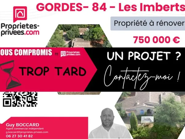 Maison Gordes 4 pièce(s) 150 m2 - Terrain 3500m2