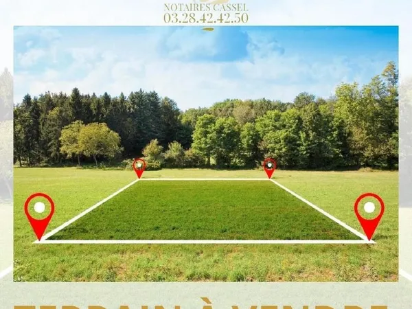 Terrain 639 m² Houtkerque