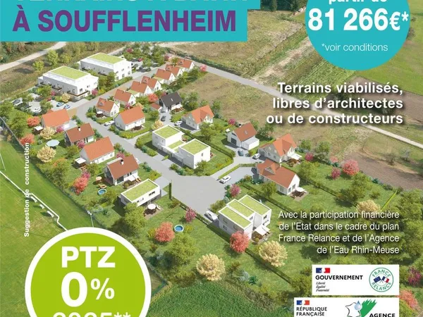 SOUFFLENHEIM Beau terrain constructible