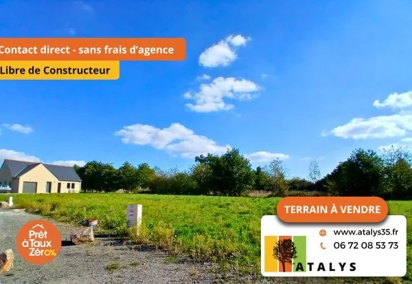 Terrain viabilisé, libre de constructeur