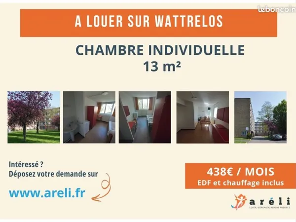 T1' et chambres meublées TTC - Wattrelos