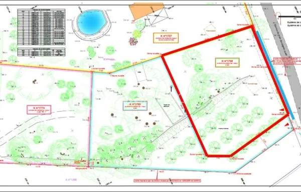 Terrain en individuel 1000 m²