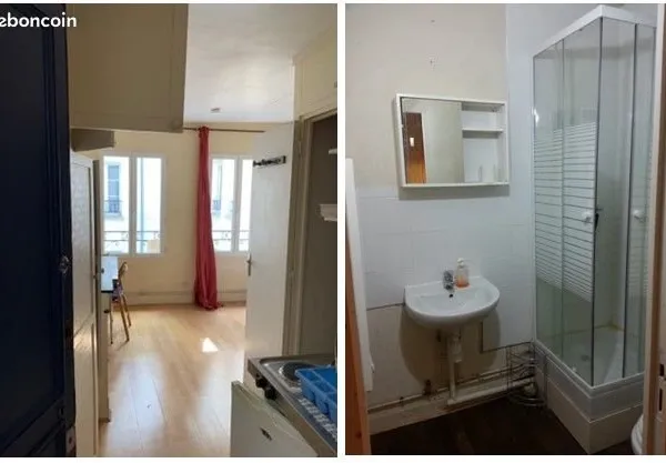 Studio lumineux 14,5 m² - 144K - Paris 17e - Métro La Fourche