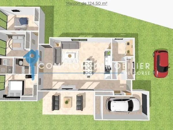 Villa T4 neuve et baignée de lumière