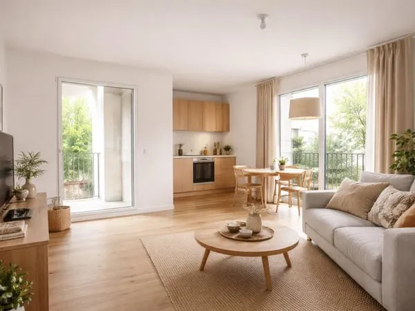 Studio avec alcove et balcon dans une résidence de standing
