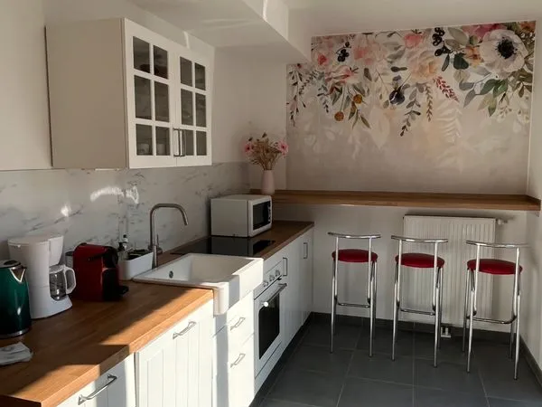 Appartement meublé 2 pièces 46 m2 avec terrasse, jardin et garage