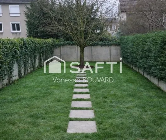 Maison mitoyenne rénovée avec jardin et sous-sol aménagé