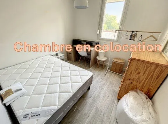 Chambre en colocation - RDC - 9 m2 - Meublé