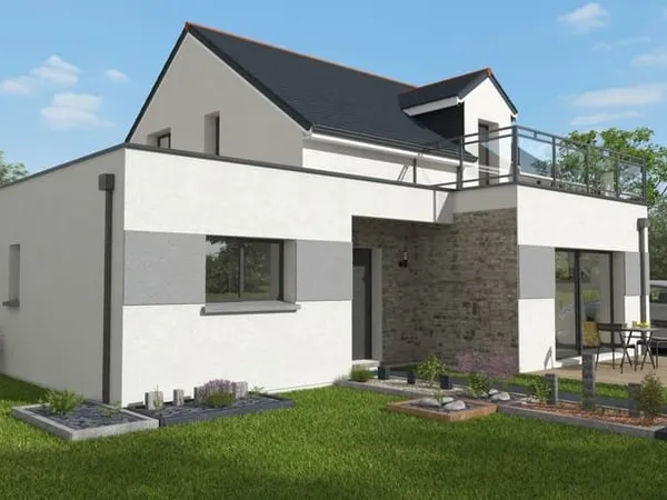 Projet de construction d'une maison 131.78 m² avec terrain à PLUNERET (56)