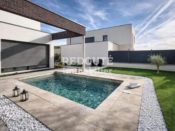 Maison contemporaine architecte type 7 piscine - Reims Ormes