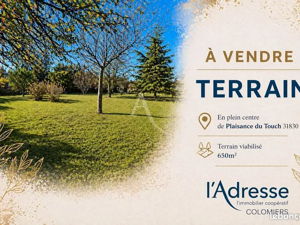 Terrain 650 m² PLAISANCE DU TOUCH