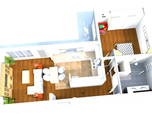 Appartement 2 pièces 56 m²