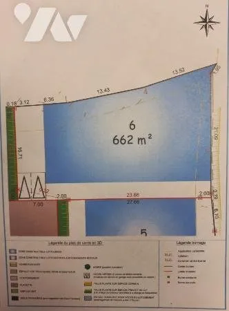 Terrain 662 m²