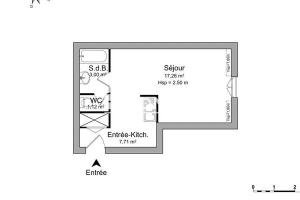 Appartement 1 pièce 29 m²