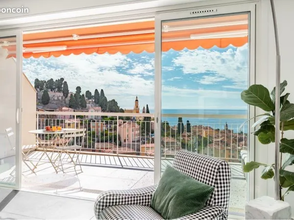 T2/3 + Garage Menton Centre - Vue Mer - Dernier Étage