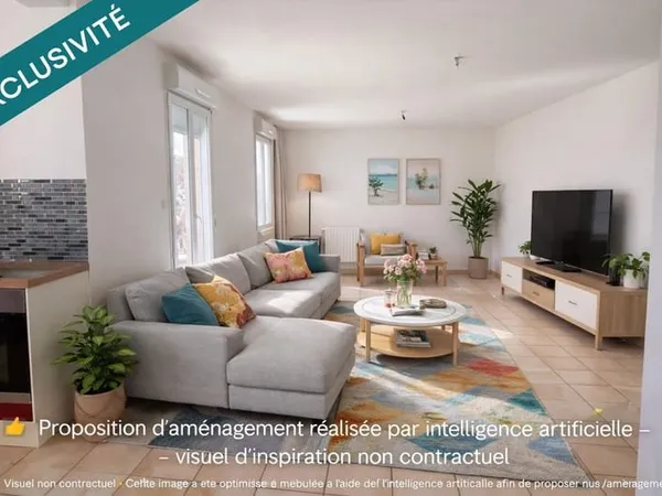 T4 100 m² + garage double centre