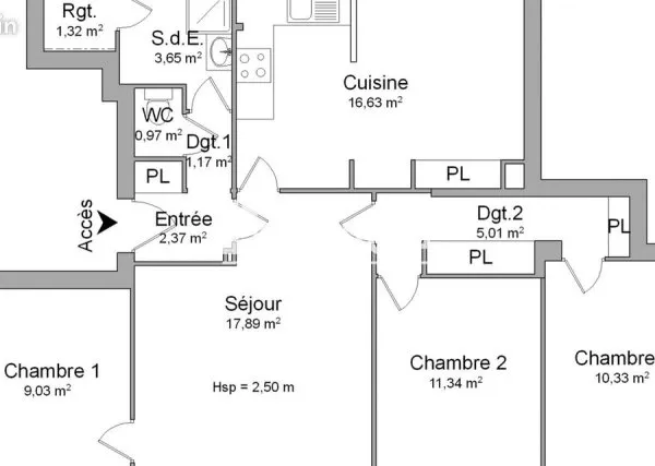 Appartement Location Bourg-la-Reine 4p 80m² 1530€