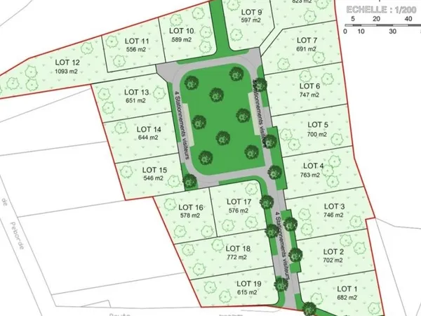 Terrain 772m² Cauneille