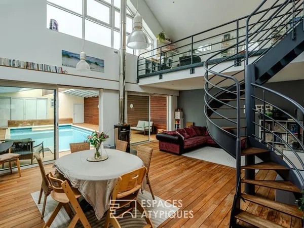 Loft avec piscine intérieure à 5mn du centre ville de Cherbourg