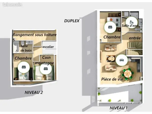 Duplex 3 pièces 67 m²