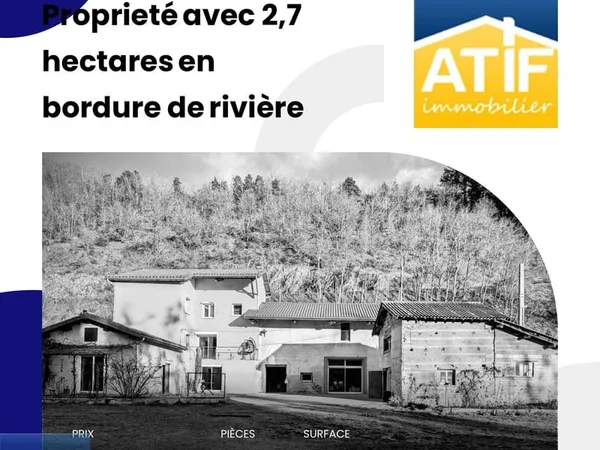 PROPRIETE - ANCIENNE FERME RENOVEE - SPA DE NAGE - JACUZZI - MARE - PUITS - BORDURE RIVIERE - CALME 