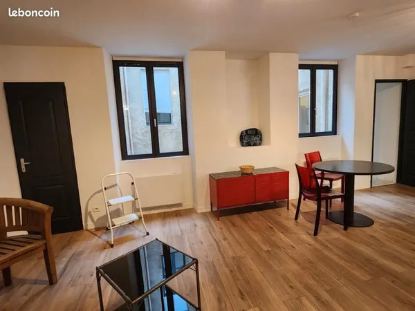 Meublé- Grand T1 - Valence Vieille Ville- 44 M2 + Cour privée. 1er Etage