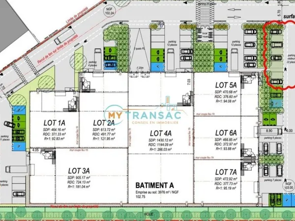 A Louer Locaux neufs à partir de 464 m² jusqu'à 4 960 m² sur la commune de La Queue-en-Brie