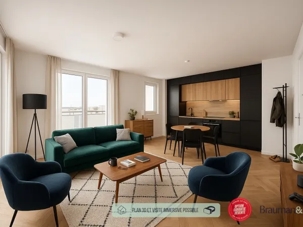 3 PIÈCES de 74m² + EXT(s) de 16m² + PKG(s)