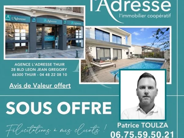 PERPIGNAN / TOULOUGES Maison Contemporaine 4 pièces 113 m² avec GARAGE et PISCINE