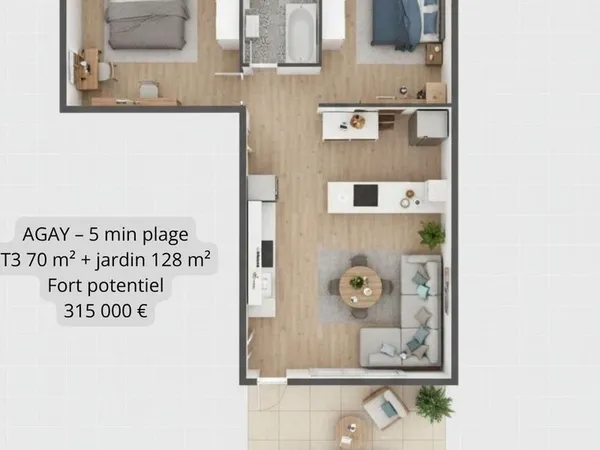 📍 Agay - Plage à pied - Appartement à fort potentiel avec parking
