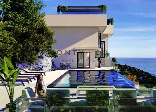 Vue mer panoramique et prestations contemporaines à quelques minutes de Monaco