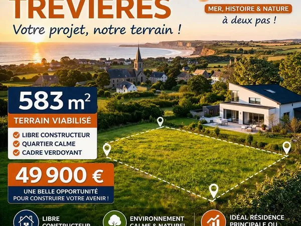 583m2--49 900 TRÉVIÈRES GRANDS TERRAINS À BÂTIR