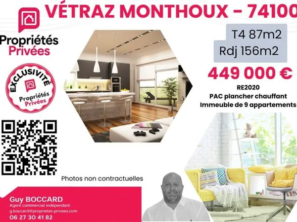 Appartement 4 pièces 87 m²