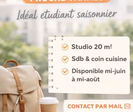 Studio - Idéal étudiant saisonnier - Proche Vannes