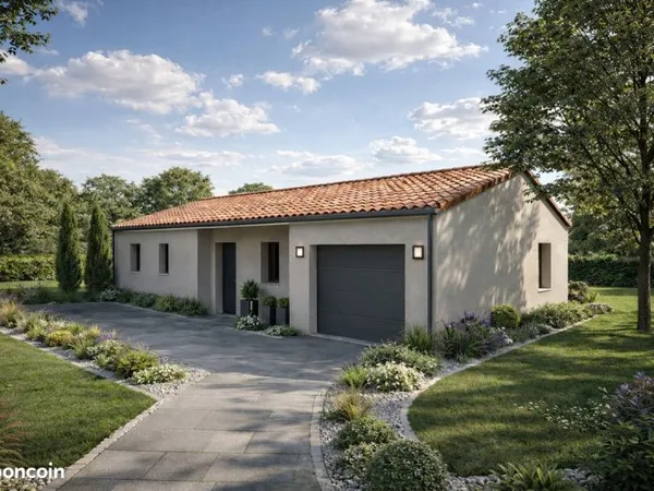 Maison 3 chambres + garage à FAYE L'ABBESSE
