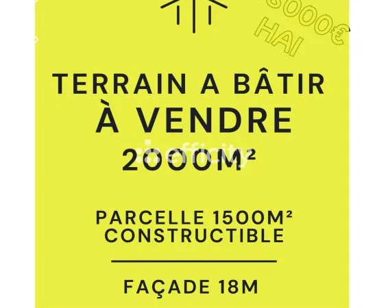 Terrain 2000 m²