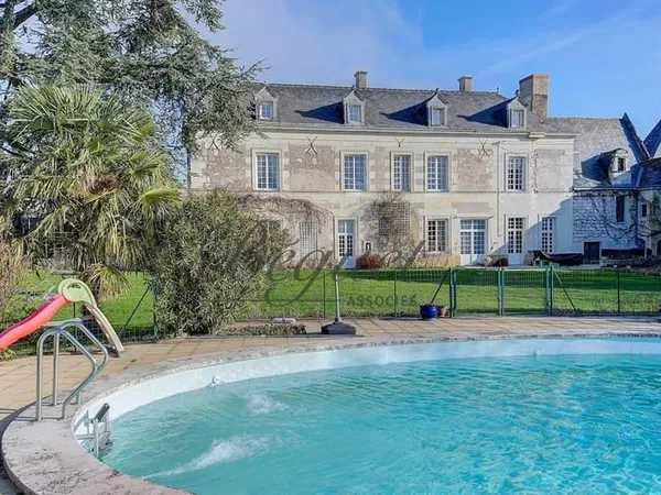 Val de Loire - Tours 37420 Huismes Maison de maître 770 m² - 12 chambres - Piscine - Jardin 4500 m²